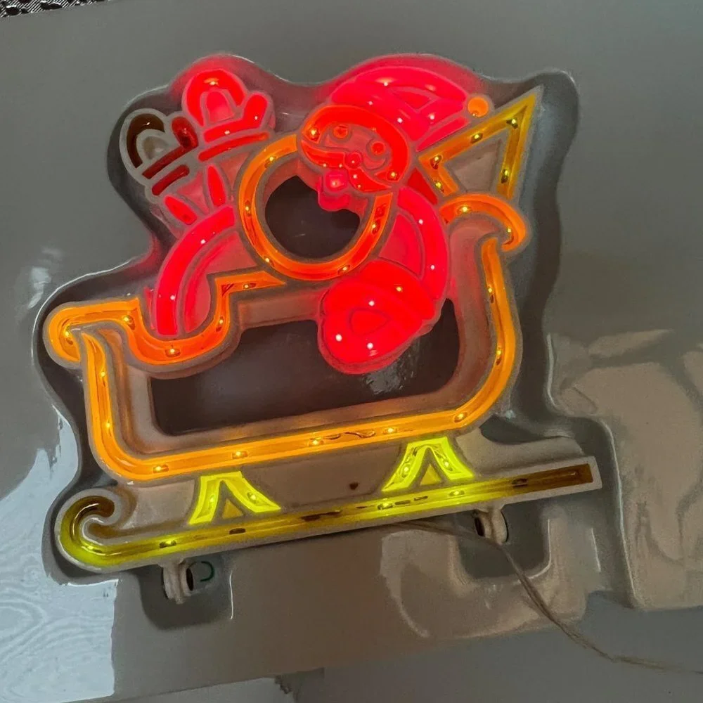 Dept 56 Brite Lites Lighted Village Accessory “Santa and Sleigh